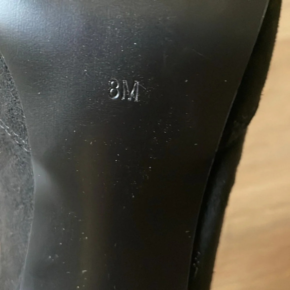 Guess Black Kadre2 Rhinestone Mesh Bootie Pump Heels Size 8 - Picture 9 of 16